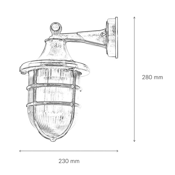 Applique extérieure laiton Maritim IP64 maison cour
