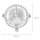 Applique extérieure ronde laiton verre Maritim IP64 maison