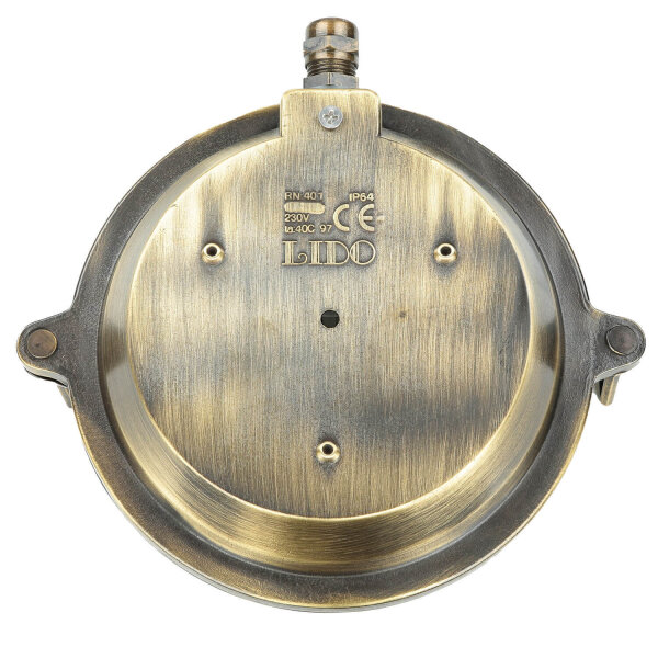 Lampe dextérieur maritime ronde Ø18cm en laiton IP64