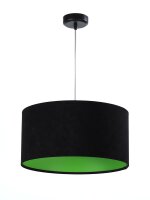 Lampe &agrave; suspendre JERRY Noir Vert Tissu...
