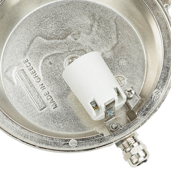 Lampe dextérieur maritime en laiton Ø18cm IP64 en nickel