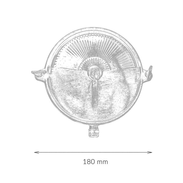 Lampe dextérieur maritime en laiton Ø18cm IP64 en nickel
