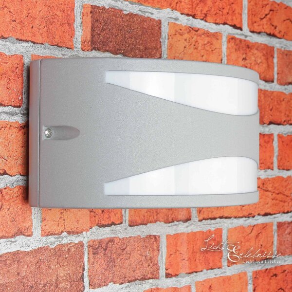 Außenwandleuchte Silber aus Aluminium E27 LIMNOS