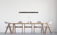 LED H&auml;ngelampe dimmbar 2200-3000K Schwarz-Nickel 130 cm