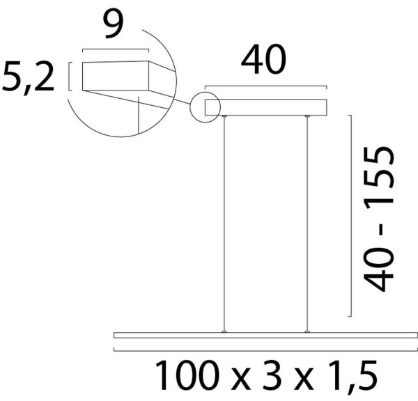 LED Hängelampe dimmbar 2200-3000K Metall Bronze