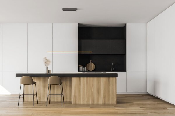 LED Hängelampe dimmbar 2200-3000K Schwarz Blattgold