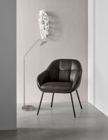 LED Stehlampe Push-Dimmer 2200-2700K Nickel H:150 cm