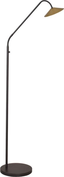 LED Stehlampe dimmbar 2200-2700K Schwarz Gold H:150 cm