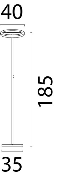 LED Stehleuchte Dim-to-Warm 2200-2700K Kakao H:185 cm