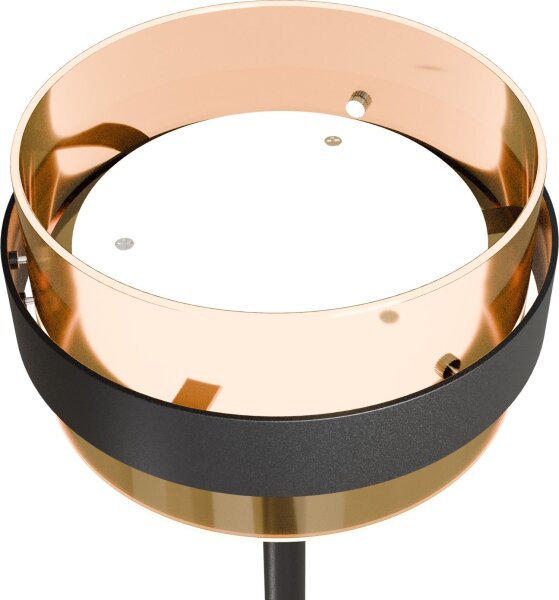 LED Stehlampe dimmbar 2200-2700K Glas Schwarz H:172 cm