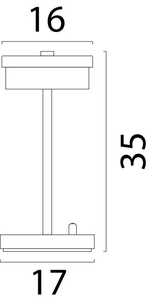 LED Tischlampe dimmbar 2200-2700K Glas Schwarz H:35 cm
