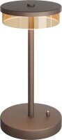 LED Tischlampe dimmbar 2200-2700K Glas Kakao H:35 cm