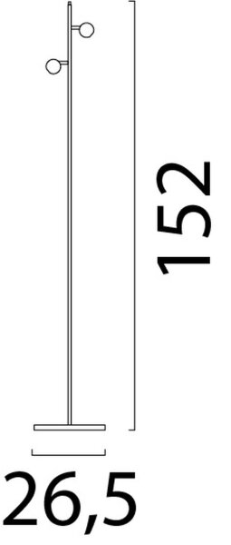 LED Stehleuchte schwenkbar dimmbar 2200-3000K H:152 cm