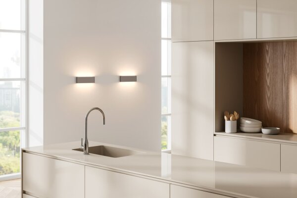 LED Wandleuchte Up Down 2200-2700K Metall Kakao B:34 cm