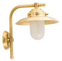 Wandlampe Au&szlig;en Messing Glas Hof Maritim IP64