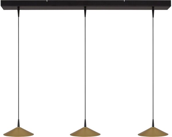LED Hängelampe dimmbar 2200-2700K Schwarz Gold L:100 cm