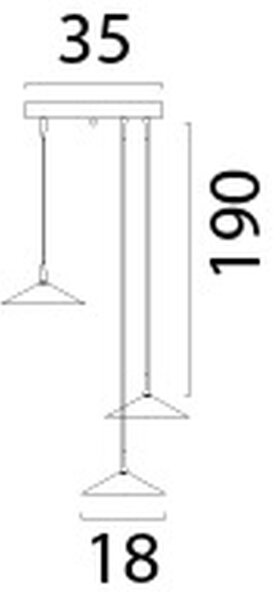 LED Hängelampe dimmbar 2200-2700K Kakao B:35 cm
