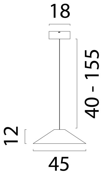 LED Hängelampe dimmbar 2200-2700K Schwarz-Nickel rund