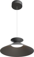 LED H&auml;ngelampe dimmbar 2200-2700K Schwarz-Nickel &Oslash;45 cm