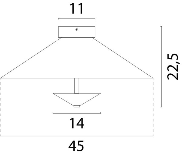 LED Deckenleuchte dimmbar 2200-2700K Kakao Ø45 cm