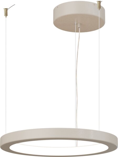 LED Pendelleuchte dimmbar 2700K Beige Ø50 cm Ring