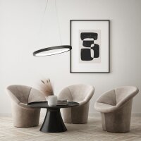 LED Pendelleuchte dimmbar 2700K Schwarz &Oslash;70 cm rund