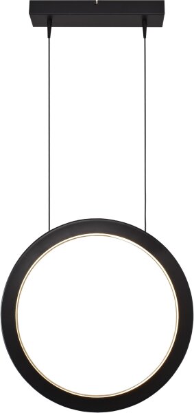LED Pendelleuchte dimmbar 2700K Schwarz L:50 cm rund