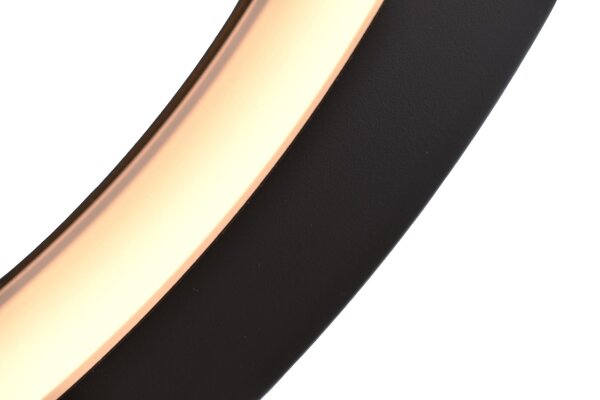 LED Pendelleuchte dimmbar 2700K Schwarz L:50 cm rund