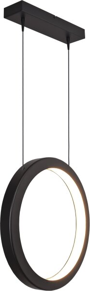 LED Pendelleuchte dimmbar 2700K Schwarz L:50 cm rund