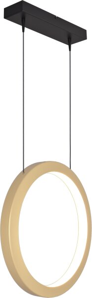 LED Pendelleuchte dimmbar 2700K Schwarz Gold L:50 cm