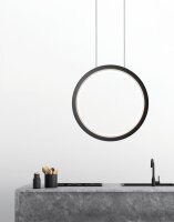 LED H&auml;ngelampe dimmbar 2700K Schwarz L:70 cm rund