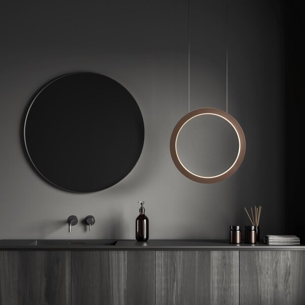 LED Pendelleuchte dimmbar 2700K Schwarz Kakao L:50 cm