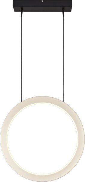 LED Pendelleuchte dimmbar 2700K Schwarz Weiß L:50 cm