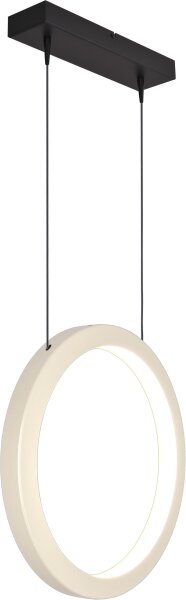 LED Pendelleuchte dimmbar 2700K Schwarz Weiß L:50 cm