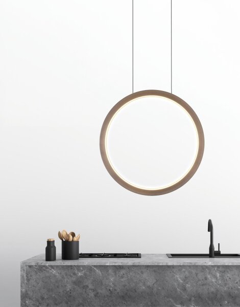 LED Pendelleuchte dimmbar 2700K Schwarz Kakao L:70 cm