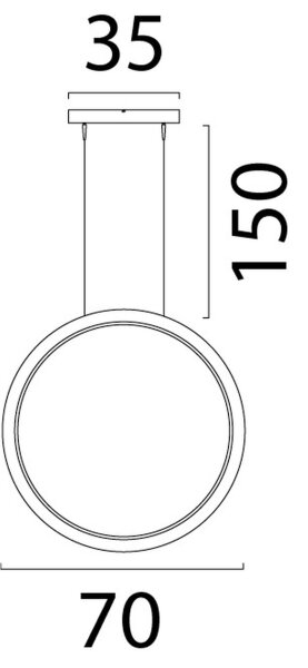 LED Pendelleuchte dimmbar 2700K Schwarz Kakao L:70 cm