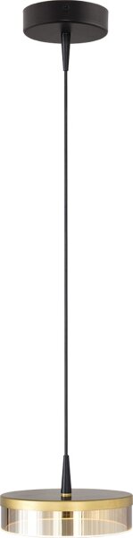 LED Hängelampe dimmbar 2200-2700K Glas Schwarz B:16 cm