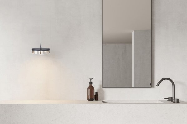 LED Hängelampe dimmbar 2200-2700K Glas Schwarz Ø16 cm