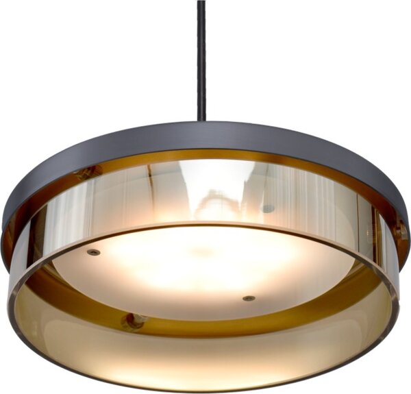 LED Hängelampe dimmbar 2200-2700K Glas Schwarz Ø16 cm
