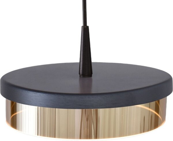 LED Hängelampe dimmbar 2200-2700K Glas Schwarz Ø16 cm