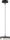 LED Hängelampe dimmbar 2200-2700K Glas Schwarz Ø16 cm