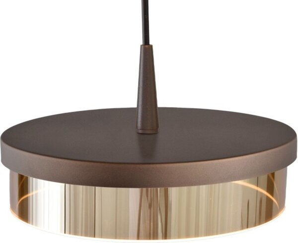 LED Hängelampe dimmbar 2200-2700K Glas Kakao B:16 cm