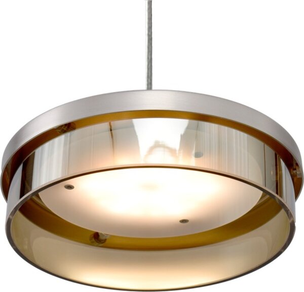 LED Hängelampe dimmbar 2200-2700K Glas Nickel Ø16 cm