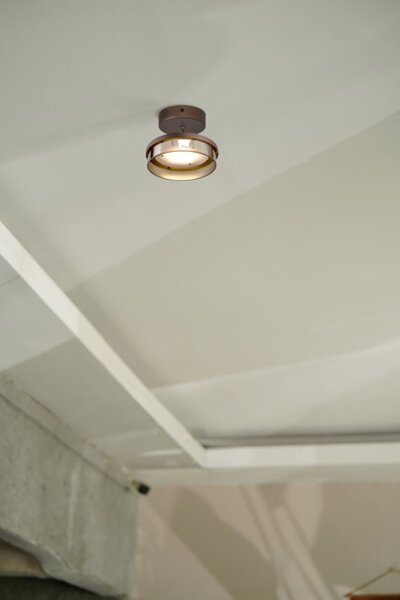 LED Deckenlampe dimmbar 2200-2700K Glas Kakao H:13,5 cm