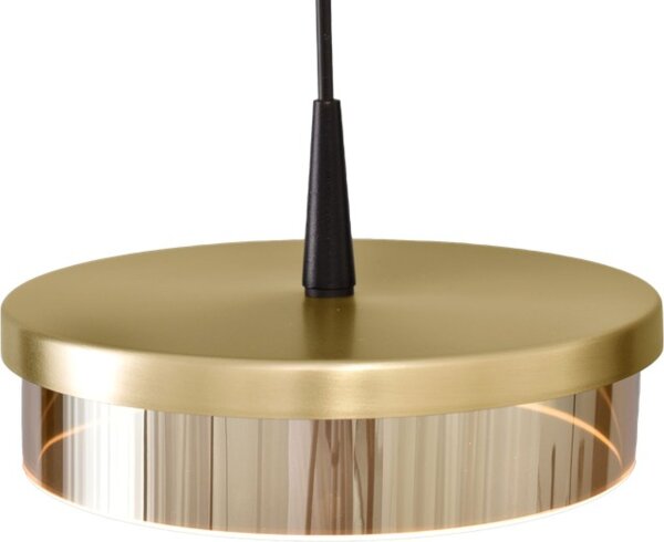 LED Hängelampe dimmbar 2200-2700K Glas Schwarz L:100 cm