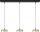 LED Hängelampe dimmbar 2200-2700K Glas Schwarz L:100 cm