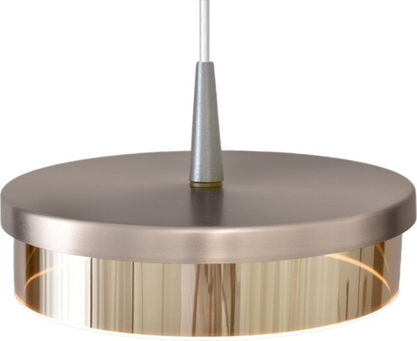 LED Hängelampe dimmbar 2200-2700K Glas Nickel L:130 cm