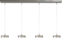 LED H&auml;ngelampe dimmbar 2200-2700K Glas Nickel L:130 cm