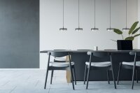 LED Hängelampe dimmbar 2200-2700K Glas Schwarz L:160 cm