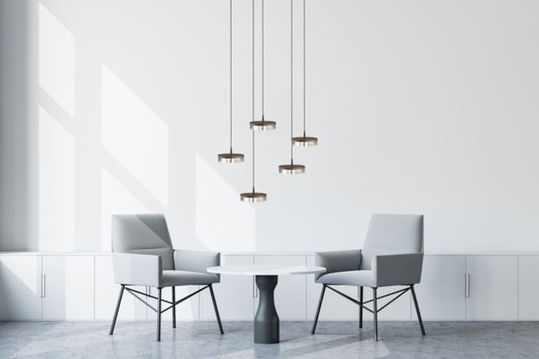 LED Hängelampe dimmbar 2200-2700K Glas Kakao L:50 cm